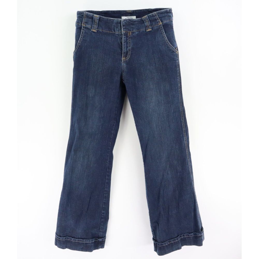 Canyon‎ River Blues Jeans Mid Rise Bootcut Womens 8 Blue Dark Wash Denim Cuffed